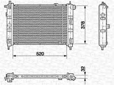 MAGNETI MARELLI 350213583000 -  Радиатор, охлаждение двигателя